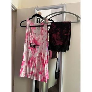 Bonita tank top with matching biker shorts
